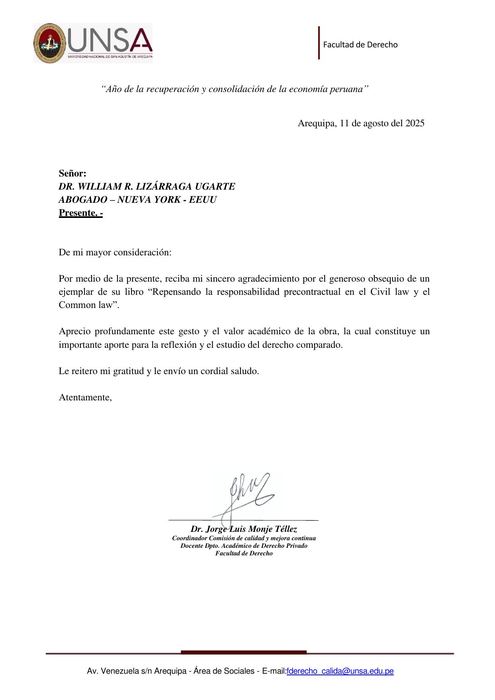 Universidad Nacional de San Agustín — Faculty of Law
