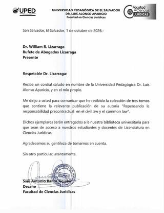 Universidad Pedagógica de El Salvador — Facultad de Ciencias Jurídicas